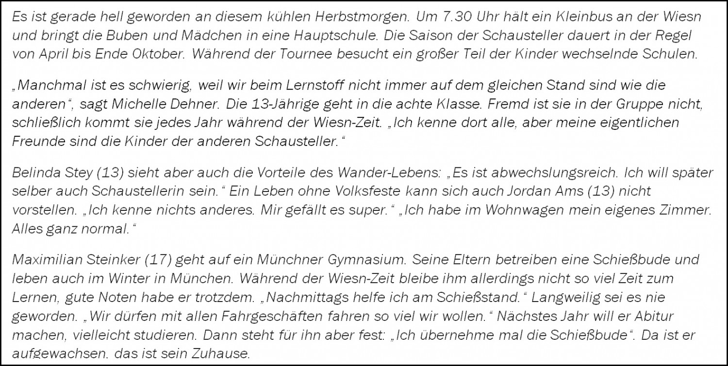 'So leben die Kinder der Schausteller' - Merkur.de